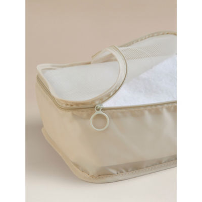 Natural travel storage set of 5 polyester bags - British product