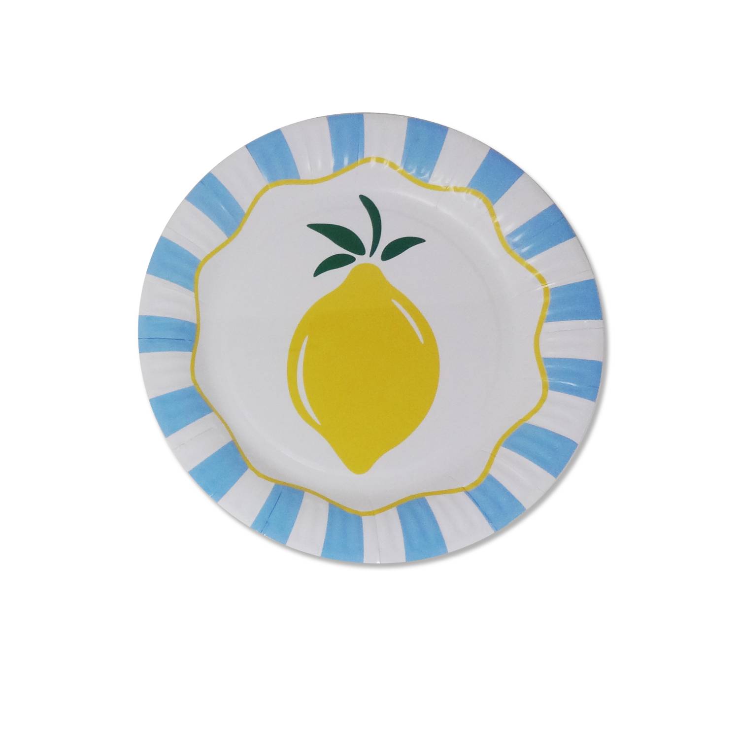 Lemon paper plates 12 pack 23cm, imported from the UK