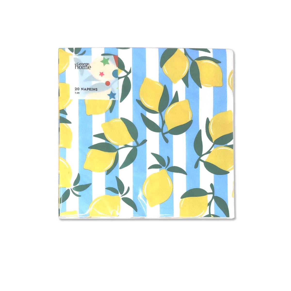 Lemon Napkins 20-pack 3-ply paper napkins, imported from the UK