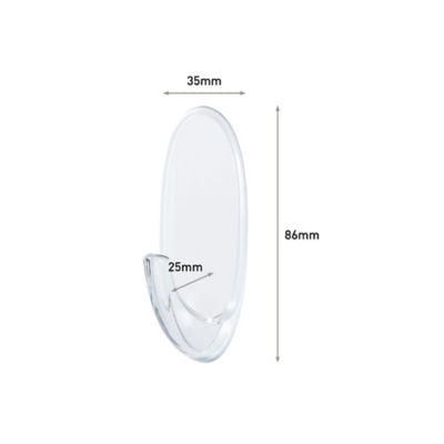 Command Large Clear Damage-Free Wall Hook - British product