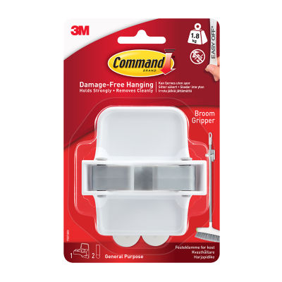 Command broom gripper 1 hook 2 strips - British product