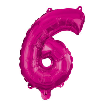 ASDA George Pink 95cm Number Helium Balloon No 6- Buy online at McGrocer