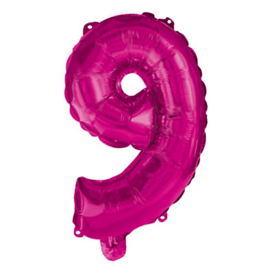 ASDA George Pink 95cm Number 9 Helium Party Balloon- Buy online at McGrocer