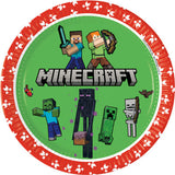 Minecraft paper plates set of 8 23cm - British product