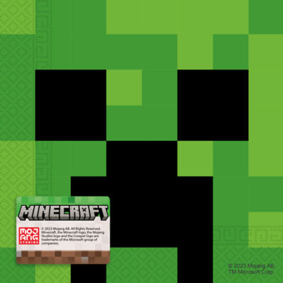 Minecraft Paper Napkins 20 Pack 33cm Square