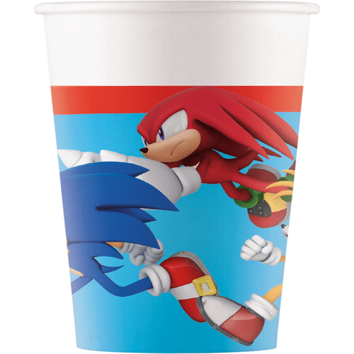 Sonic The Hedgehog paper cups 8pk 200ml, imported from the UK
