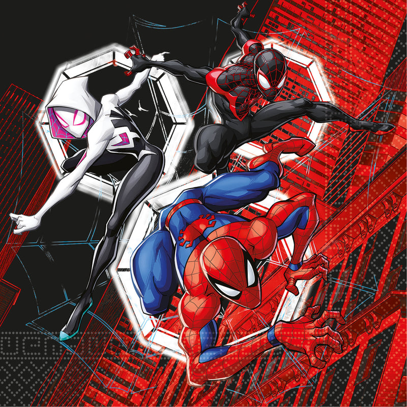 Spiderman paper napkins 20pk 33x33cm, imported from the UK