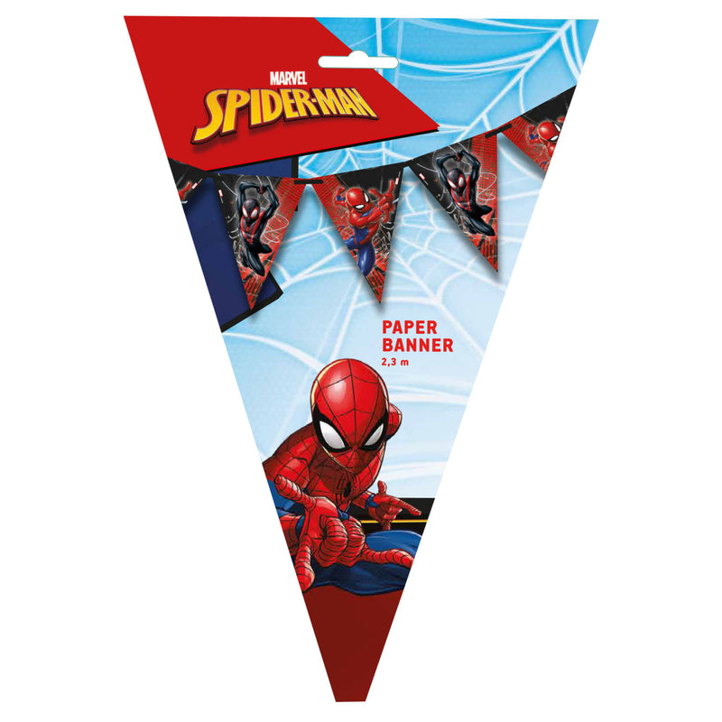 Spiderman flag bunting triangle banner 2.3m, imported from the UK