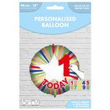Personalised age foil balloon 46cm (British brand)