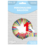 Personalised age foil balloon 46cm (British brand)
