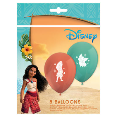 Disney Moana Latex Balloons 8pk, imported from the UK