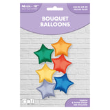 Stars foil balloon bouquet pack 46cm (British brand)