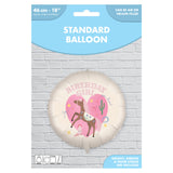Rodeo Birthday Girl foil balloon 46cm, imported from the UK