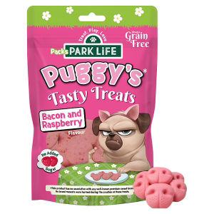 Park Life bacon raspberry dog treats - British product