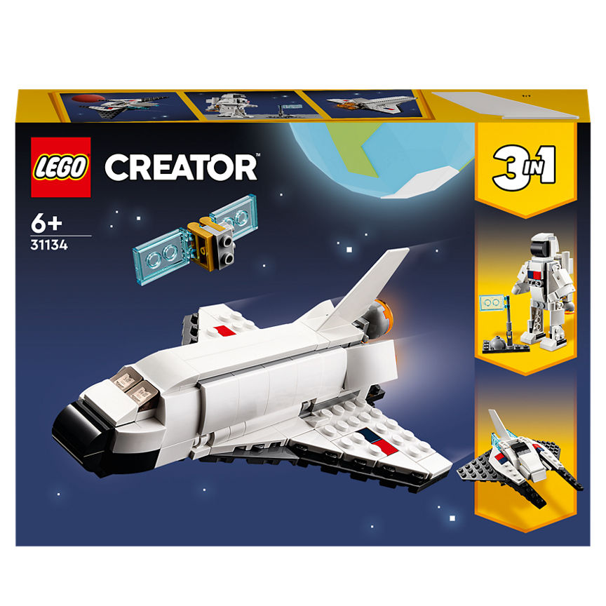 LEGO Creator 3 in 1 Space Shuttle Toy Set 31134  Age 6+ Years