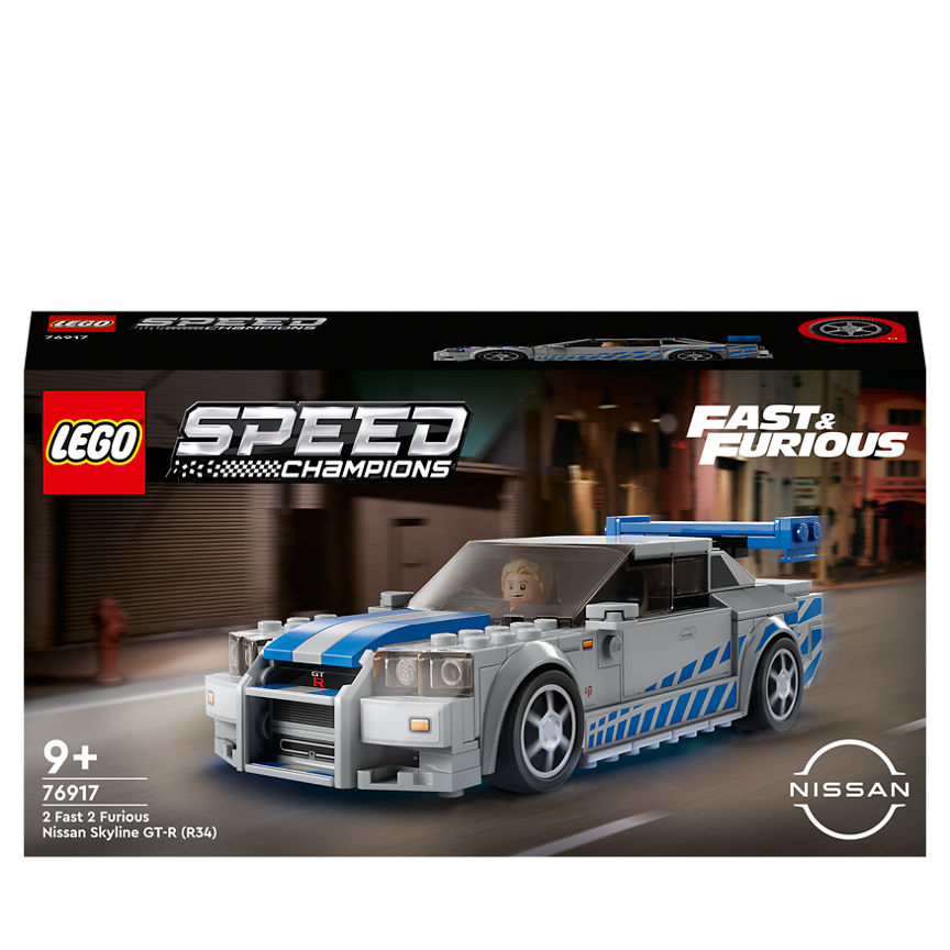 LEGO Speed Champions 2 Fast 2 Furious Nissan Skyline GT-R (R34) 76917 Age 9+ Years GOODS ASDA   