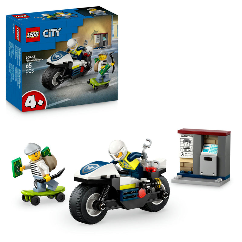 LEGO Police Motorcycle Chase building set 65 pieces (British brand)