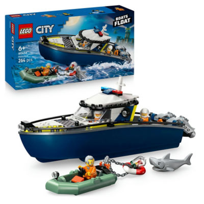 LEGO City Police Boat Chase building set 264 pieces (British brand)