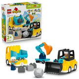 LEGO DUPLO 3 in 1 construction vehicles building set (British brand)