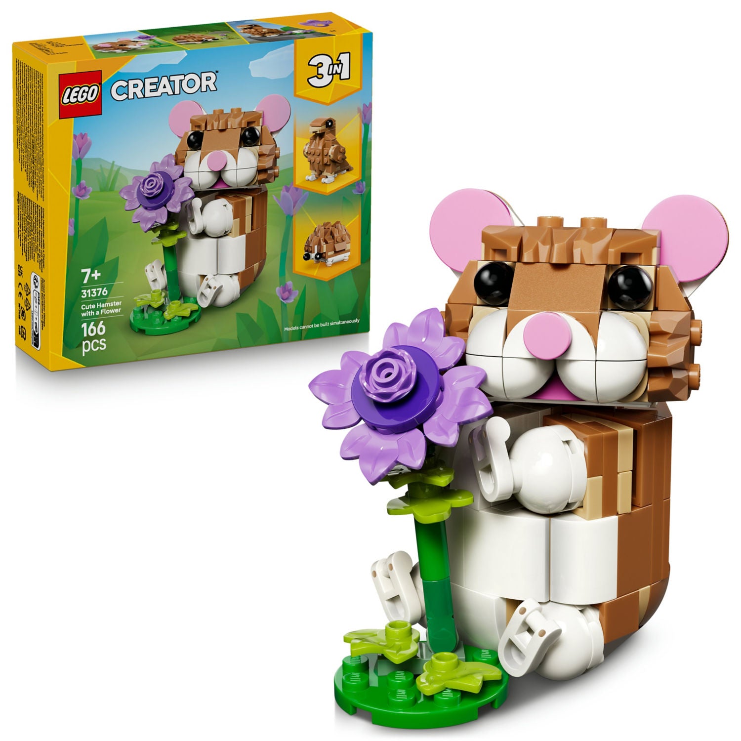 LEGO building set cute hamster with a flower (British brand)