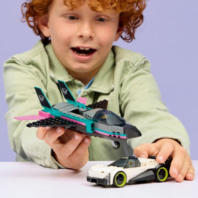 LEGO Jet vs Car building set with jet and car (British brand)