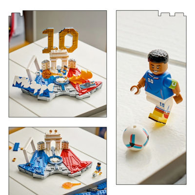 LEGO Kylian Mbappé display model kit - British product