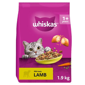 Whiskas Adult Dry Lamb Cat Food 1.9kg (British brand)