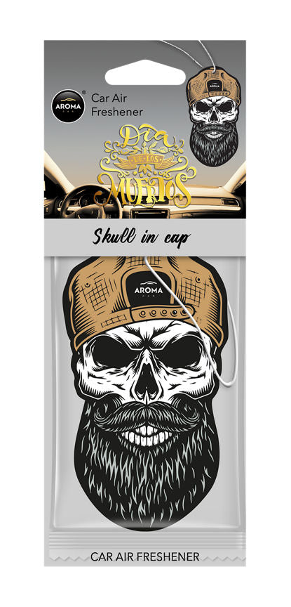 Aroma Car Barber Skull Car Air Freshener GOODS ASDA   