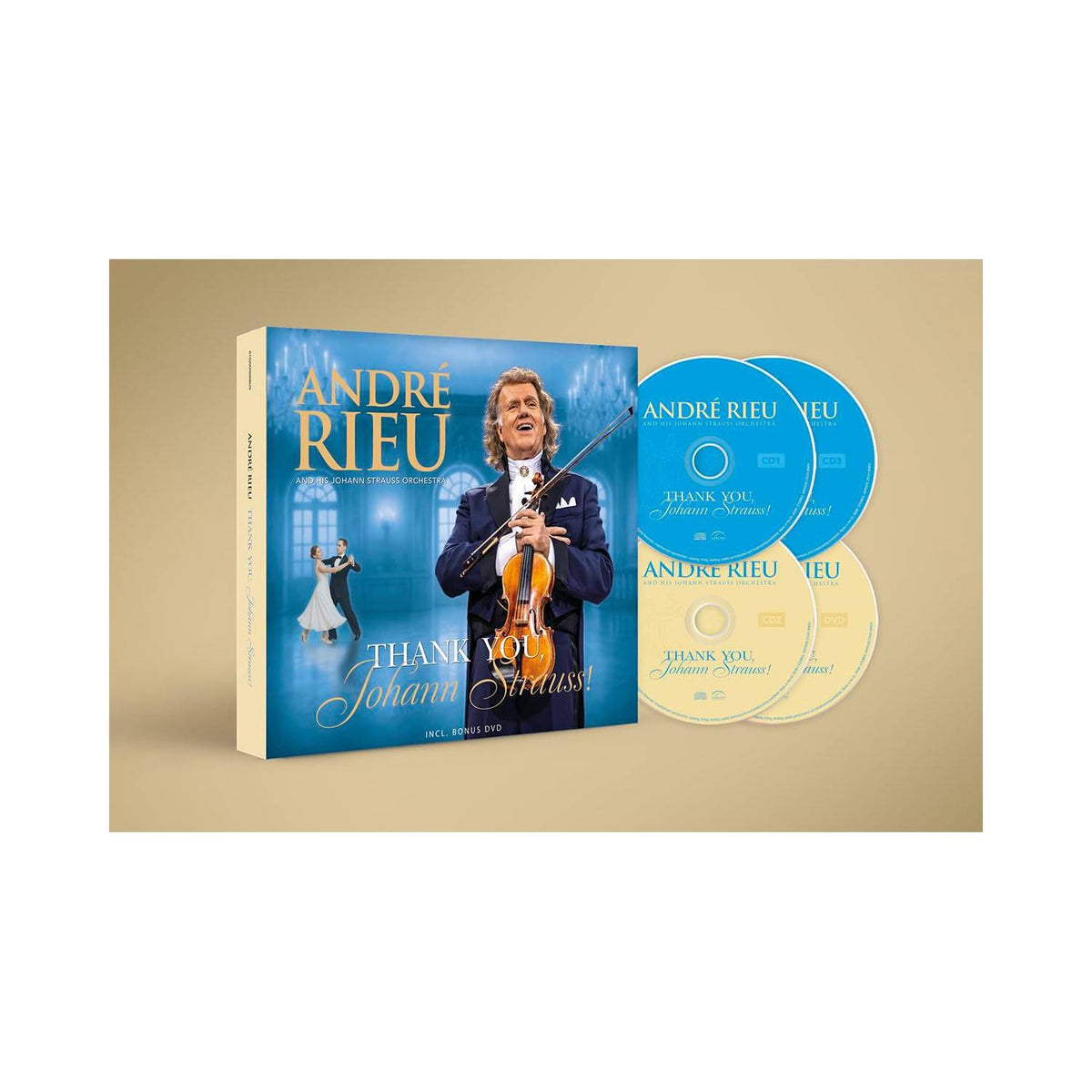 André Rieu classical music collection deluxe 3-CD and 1-DVD (British brand)