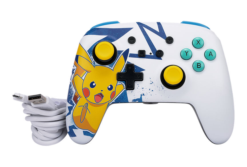 PowerA Enhanced Wired Controller for Nintendo Switch - Pikachu High Voltage GOODS ASDA   