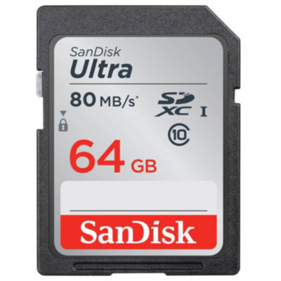 SanDisk Ultra SDHC memory card 64GB, imported from the UK