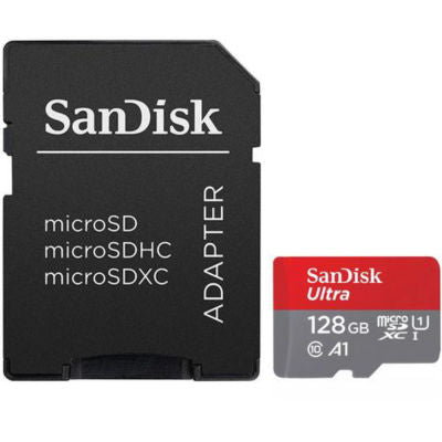 SanDisk Ultra micro SD card with adapter 128GB (British brand)