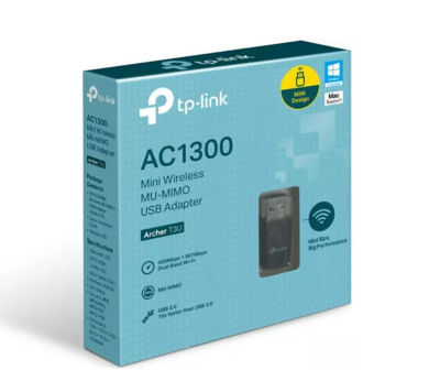 TP-Link AC1300 Mini USB Wi-Fi Adapter Archer T3U (British brand)