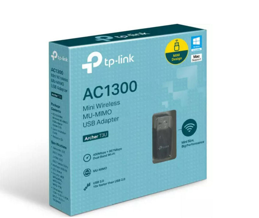 TP-Link AC1300 Mini USB Wi-Fi Adapter - Archer T3U