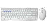 Rapoo 9300M Ultra Slim Wireless Keyboard and Mouse - White GOODS ASDA   