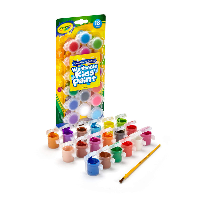 Crayola Washable Kids' Poster Paint 18 Colours 88.7ml - British product