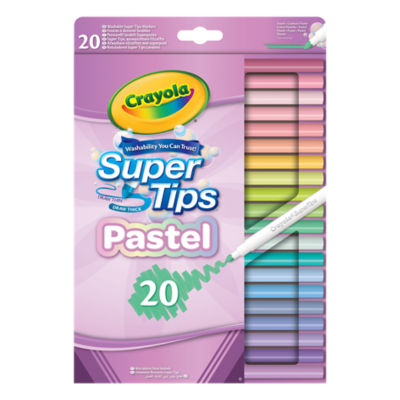 Rotuladores lavables en tonos pastel Crayola, paquete de 20 unidades - Producto británico
