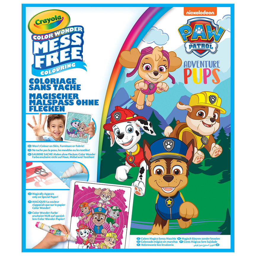 Crayola Paw Patrol Colour Wonder Book GOODS ASDA   