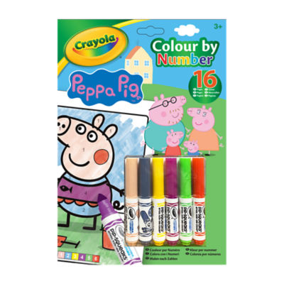 Crayola Peppa Pig colour by numbers colouring book 16 pages, imported from the UK