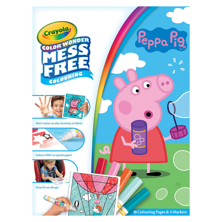 Crayola Peppa Pig Colour Wonder Book GOODS ASDA   