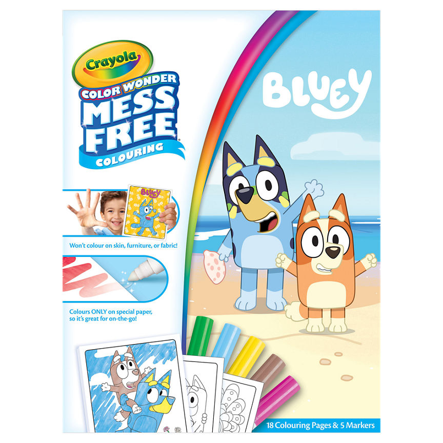 Crayola Bluey Colour Wonder Book GOODS ASDA   