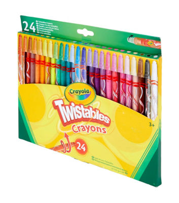 Crayola Twistables coloured wax crayons - British product
