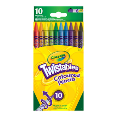 Crayola Twistables coloured pencils 10 pack (British brand)