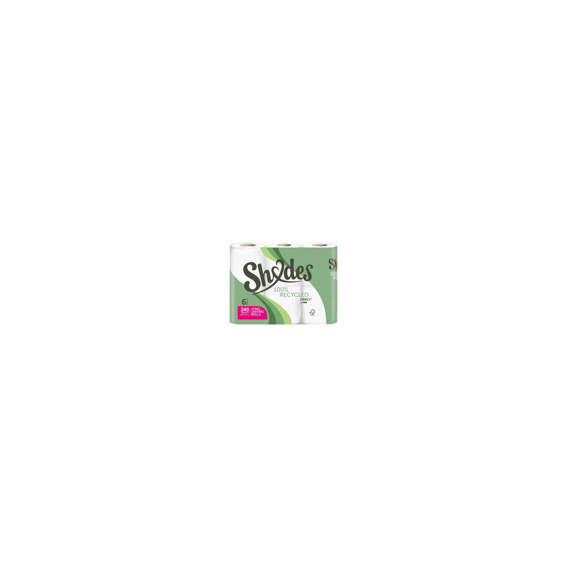 Shades by ASDA recycled toilet rolls 6-pack - British product