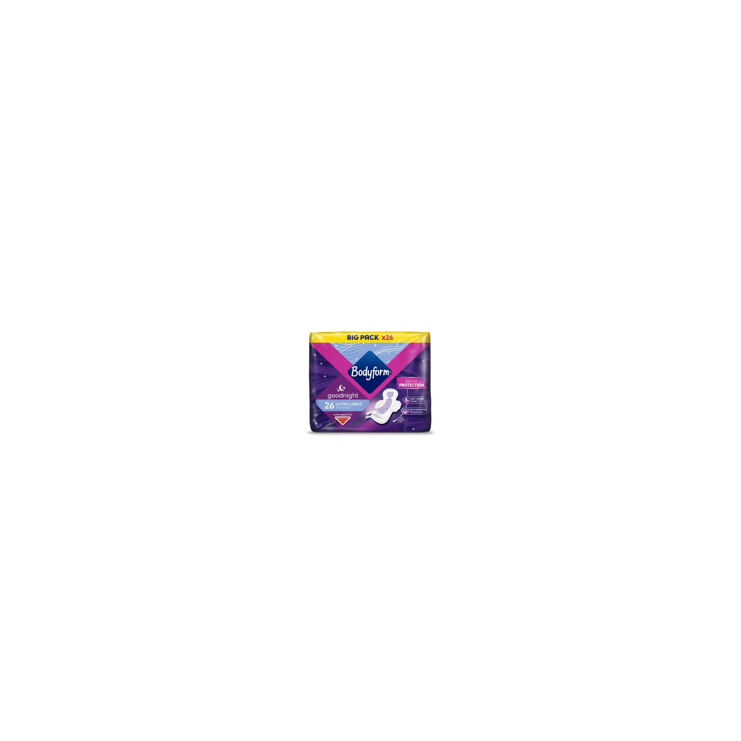 Bodyform Ultra Night sanitary towels big pack 26 - British product