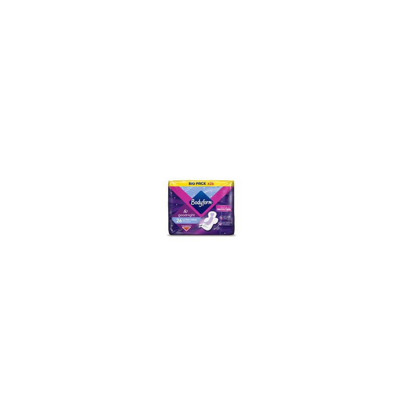 Bodyform Ultra Night sanitary towels big pack 26 - British product