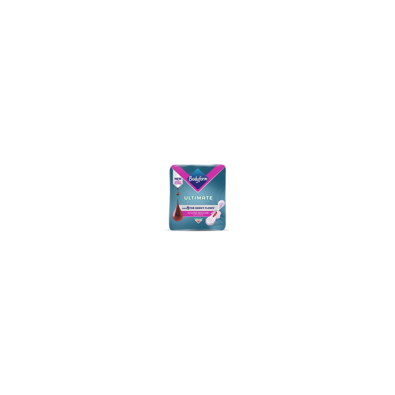 Bodyform Ultimate Regular sanitary towels wings 12 pack - British product