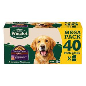 Winalot Sunday Dinner Mixed in Gravy Wet Dog Food 40x100g Pouches