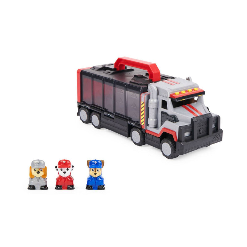PAW Patrol truck storage case with Chase, Marshall, and AL figures, imported from the UK