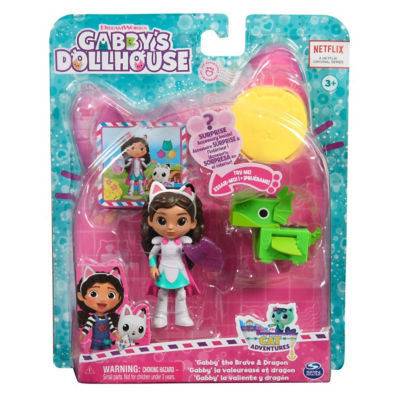Gabby's Dollhouse Cattivity Pack knight figure and dragon, UK version